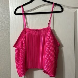 Bp 3X hot pink crop tank top
